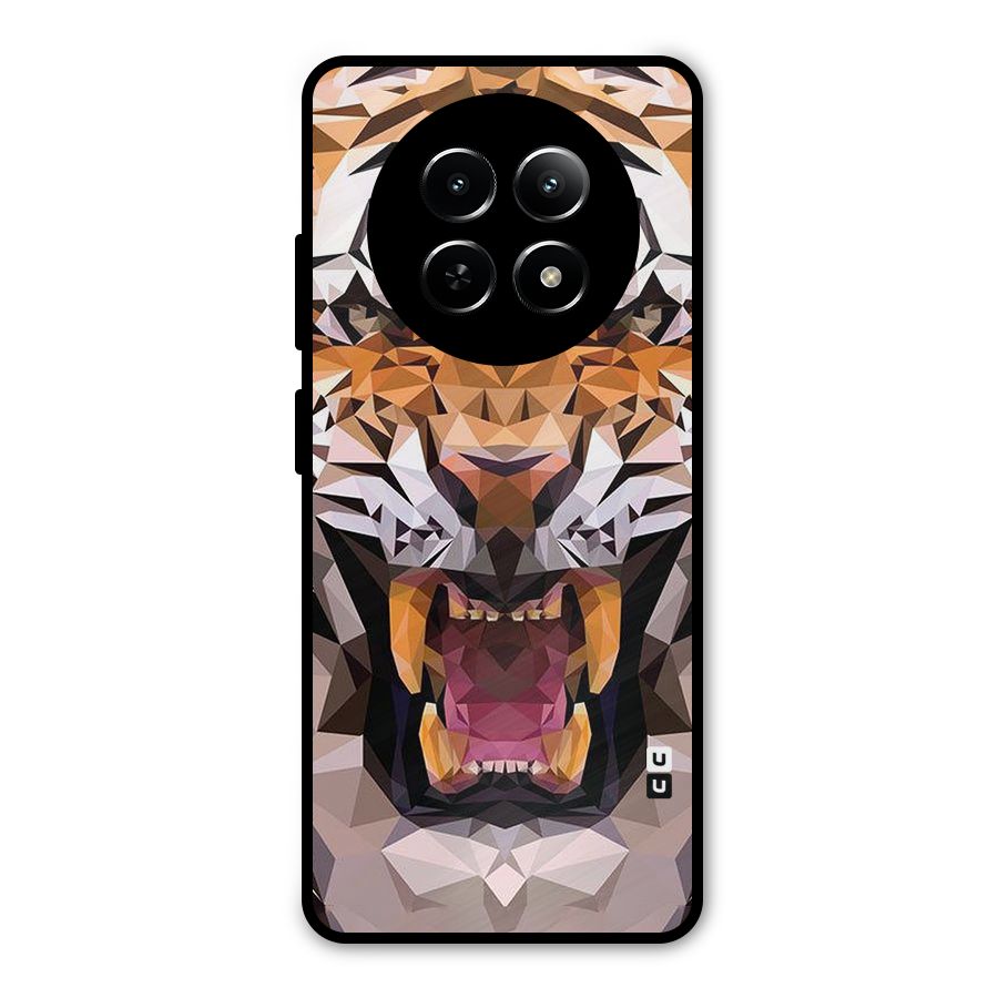 Tiger Abstract Art Metal Back Case for Realme Narzo N65