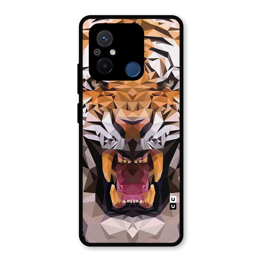 Tiger Abstract Art Metal Back Case for Redmi 12C