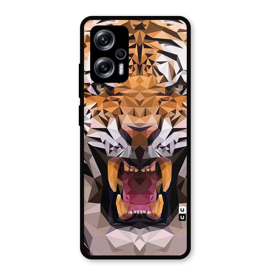 Tiger Abstract Art Metal Back Case for Redmi K50i