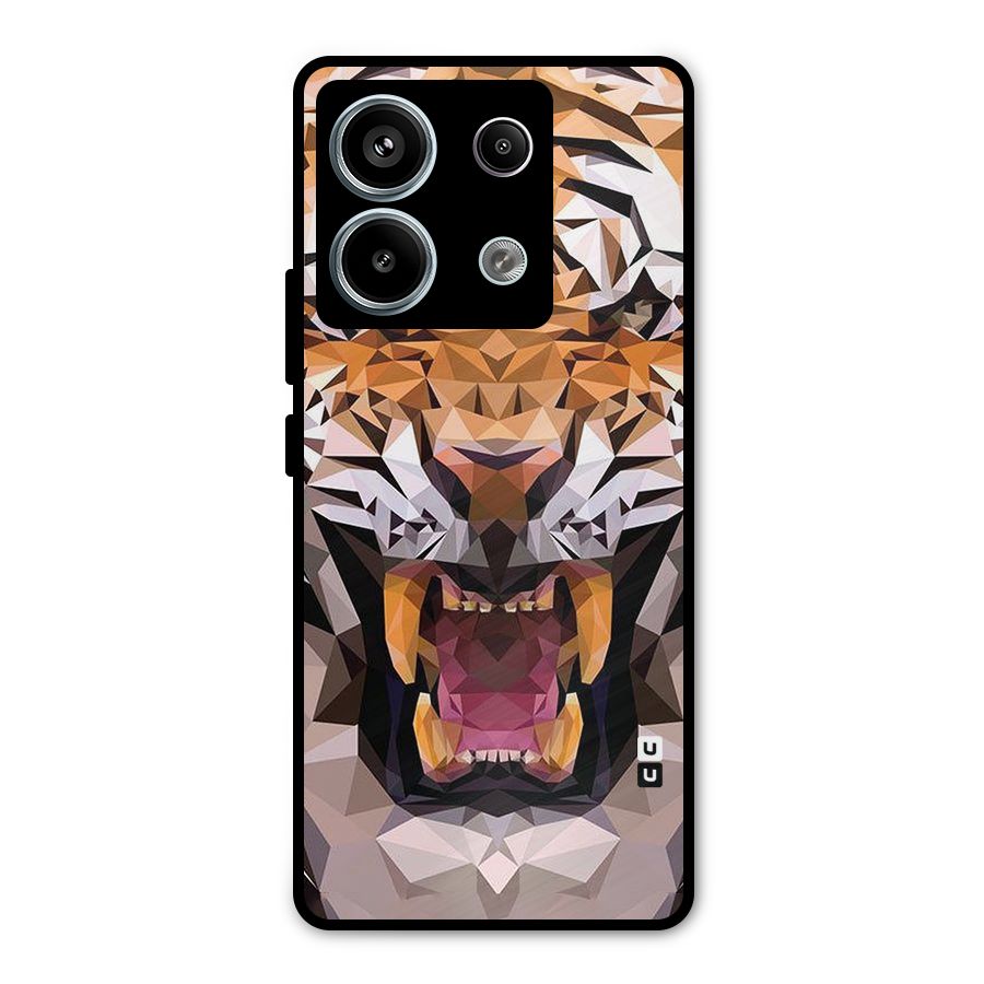 Tiger Abstract Art Metal Back Case for Redmi Note 13 Pro 5G