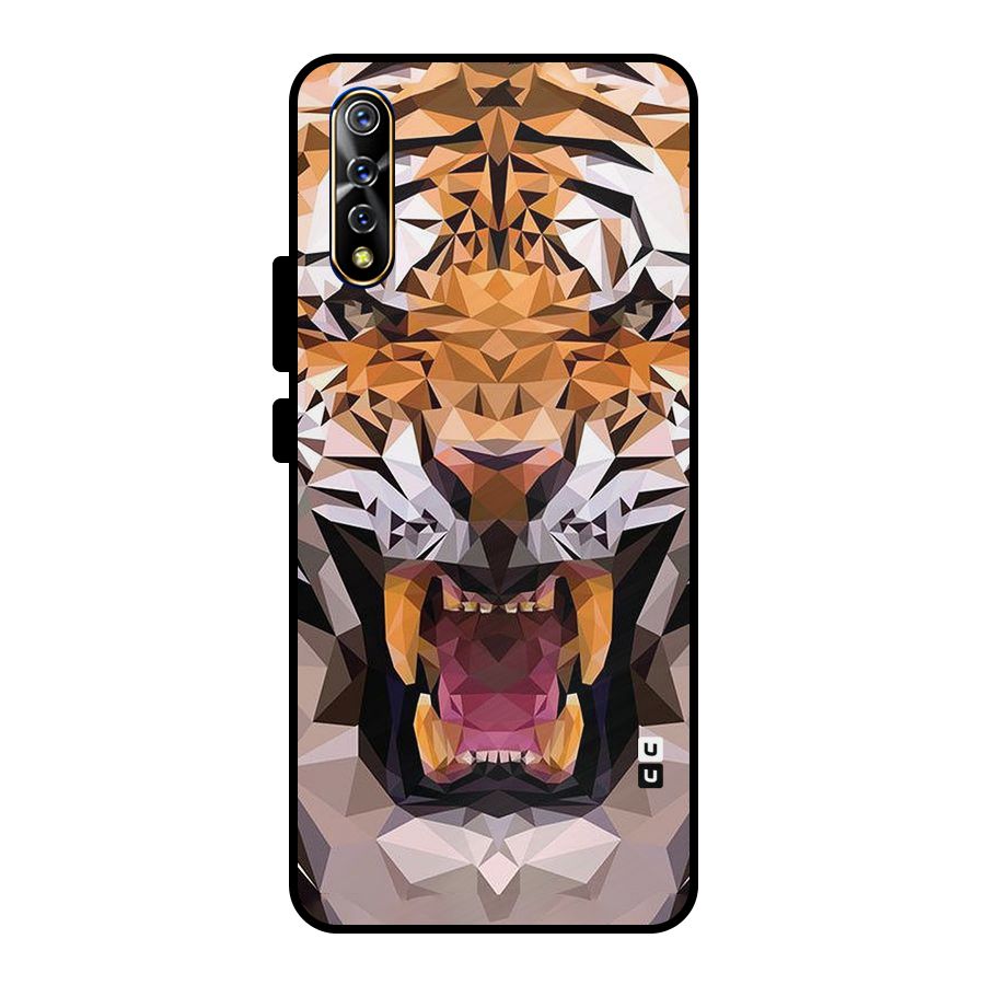Tiger Abstract Art Metal Back Case for Vivo S1