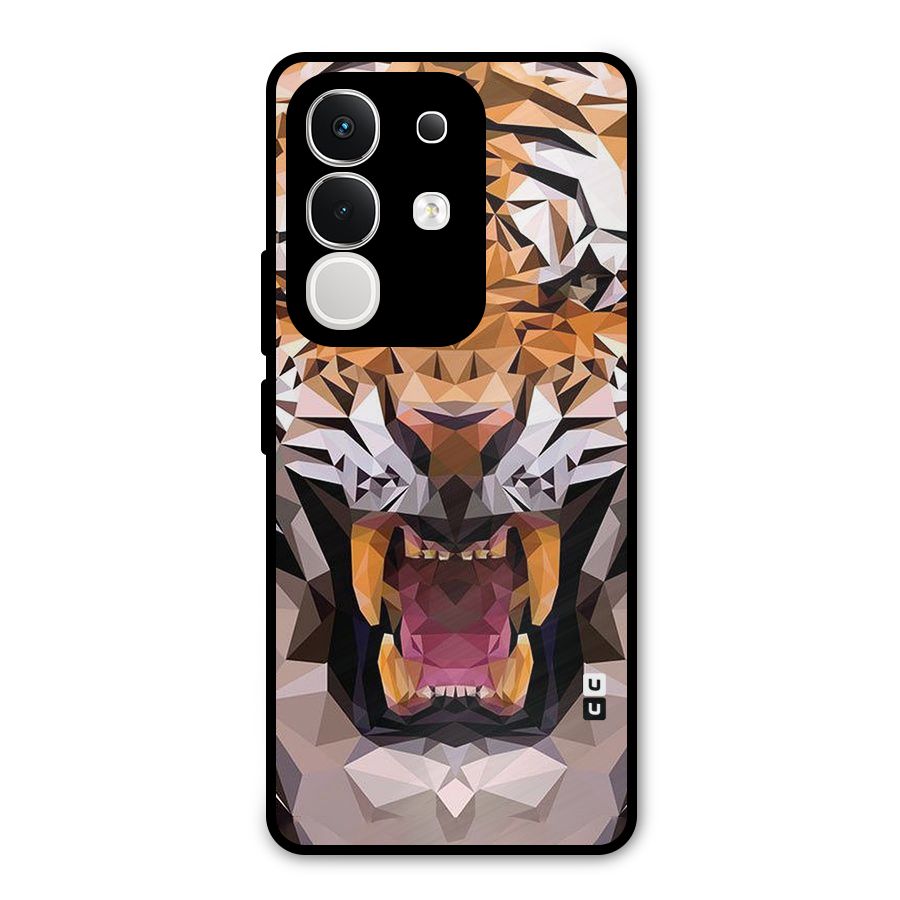 Tiger Abstract Art Metal Back Case for Vivo T4x