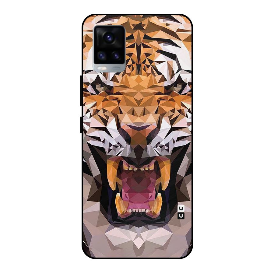Tiger Abstract Art Metal Back Case for Vivo V20
