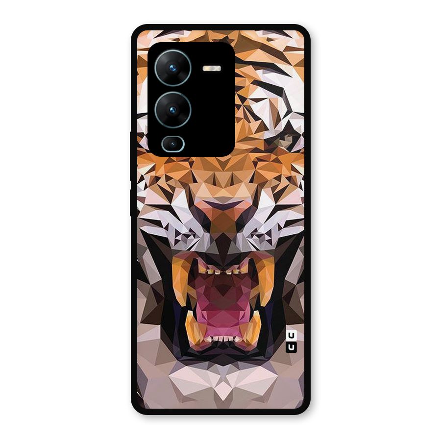 Tiger Abstract Art Metal Back Case for Vivo V25 Pro
