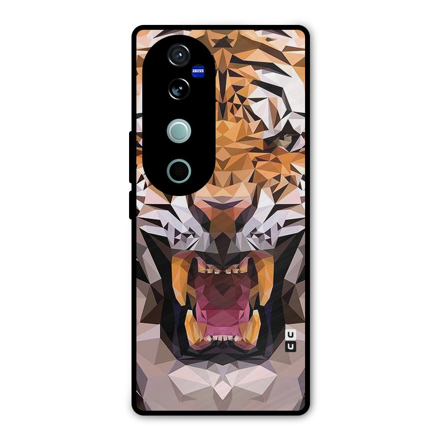 Tiger Abstract Art Metal Back Case for Vivo V40