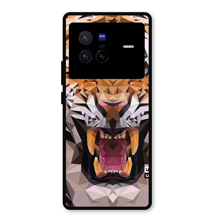 Tiger Abstract Art Metal Back Case for Vivo X80