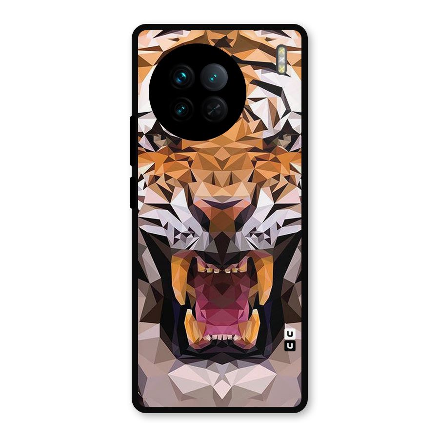 Tiger Abstract Art Metal Back Case for Vivo X90