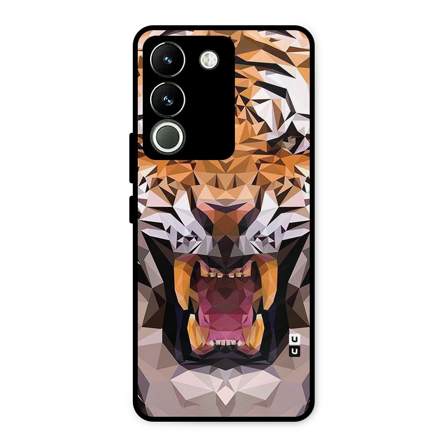 Tiger Abstract Art Metal Back Case for Vivo Y200