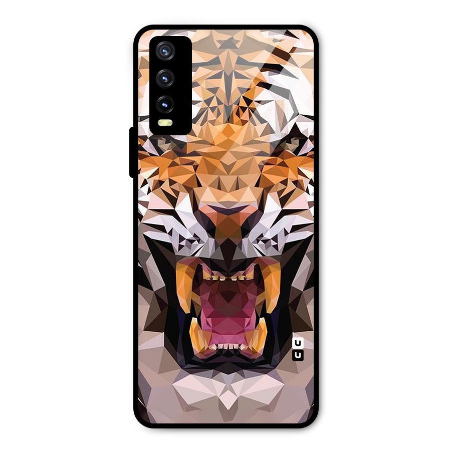 Tiger Abstract Art Metal Back Case for Vivo Y20g