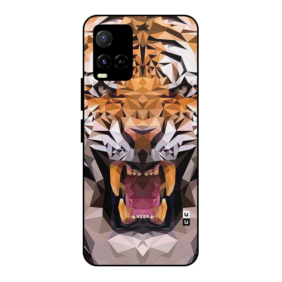Tiger Abstract Art Metal Back Case for Vivo Y21T