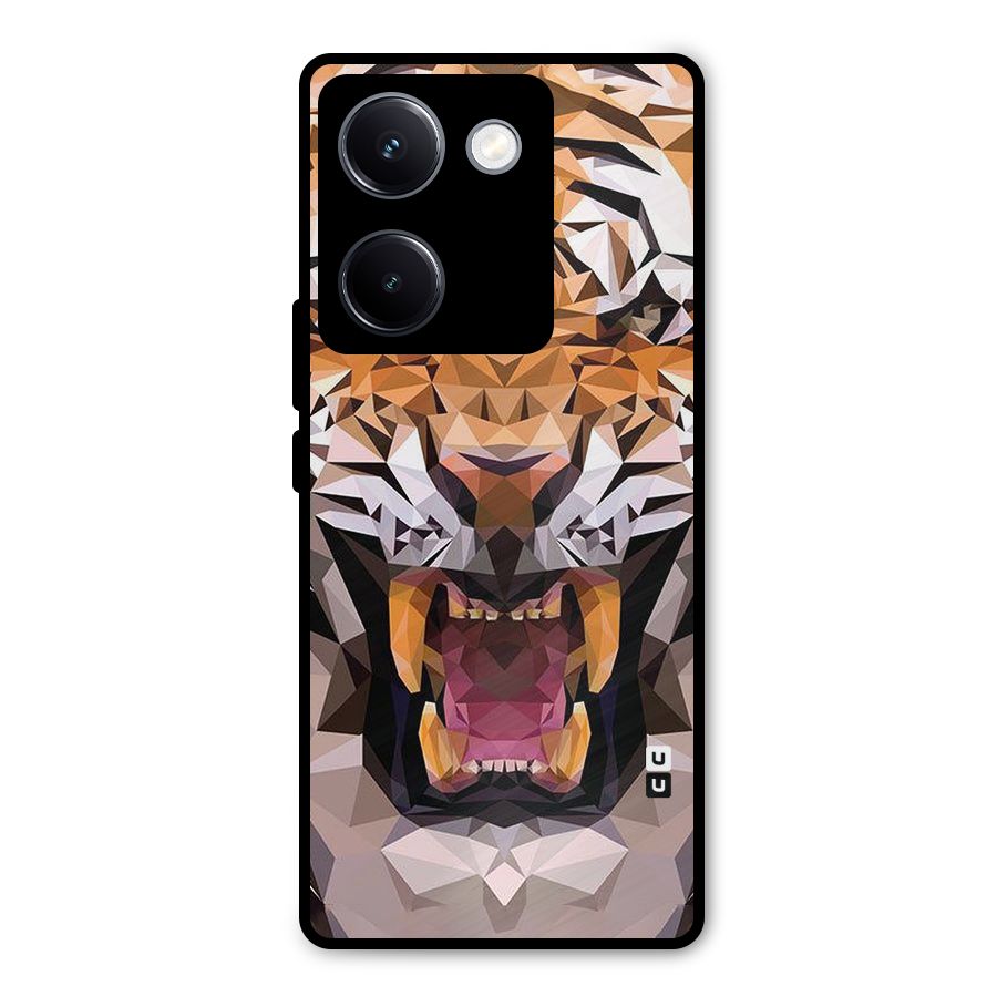 Tiger Abstract Art Metal Back Case for Vivo Y300 Plus