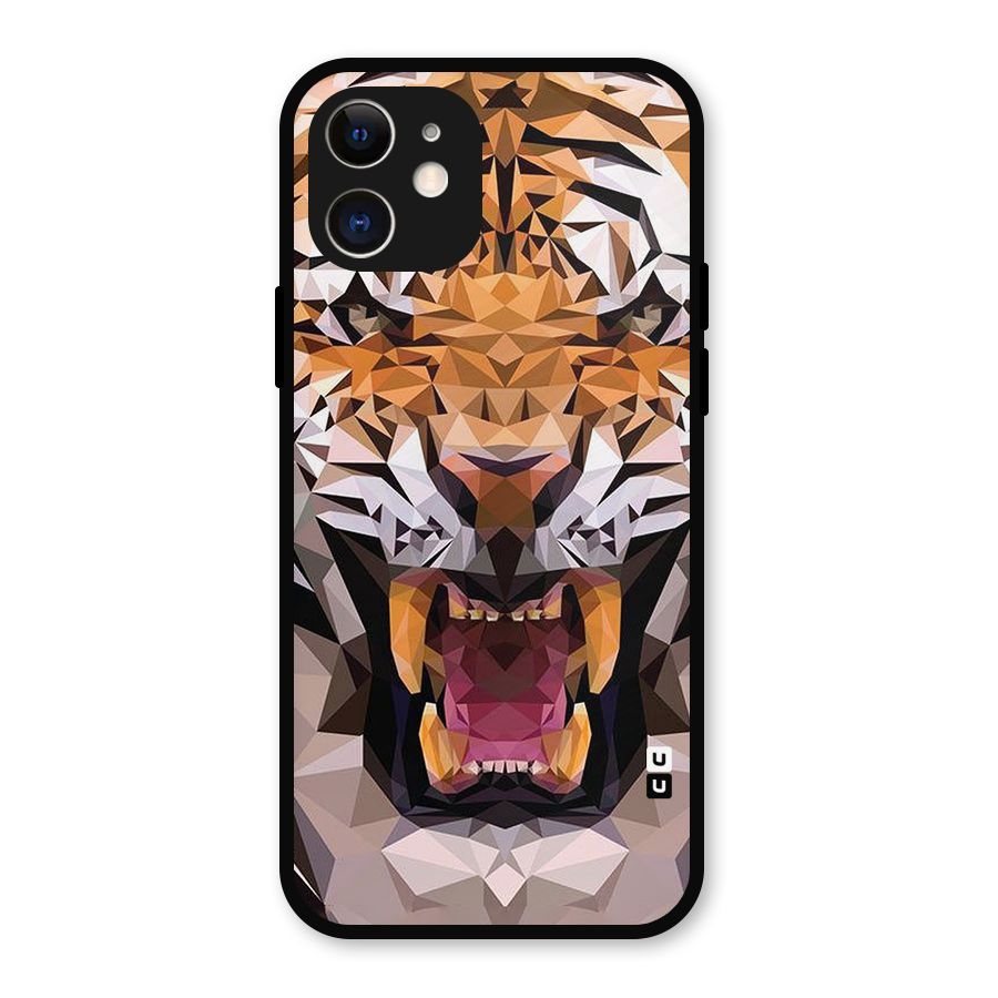 Tiger Abstract Art Metal Back Case for iPhone 12