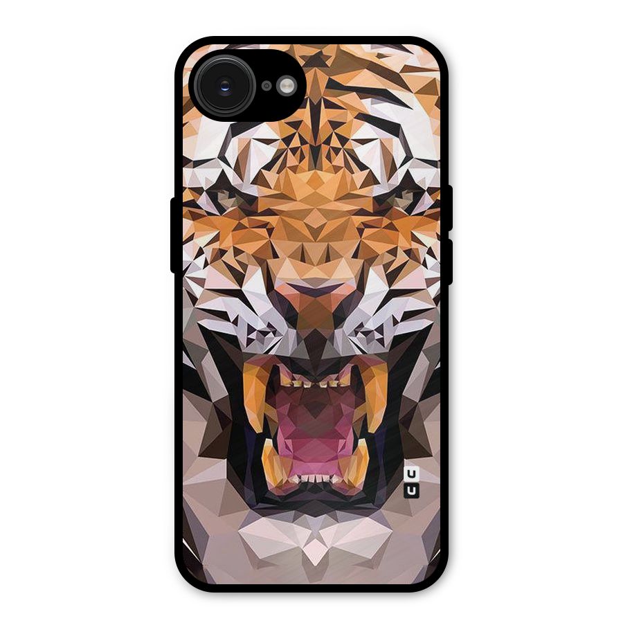 Tiger Abstract Art Metal Back Case for iPhone 16e