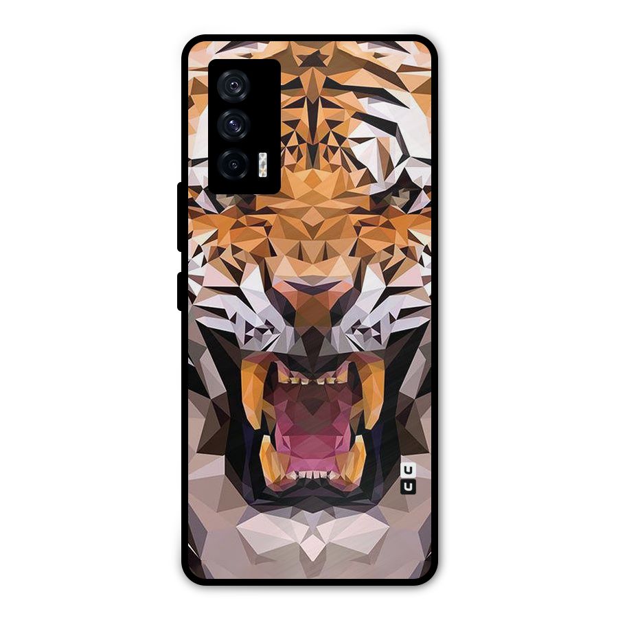 Tiger Abstract Art Metal Back Case for iQOO 7 5G