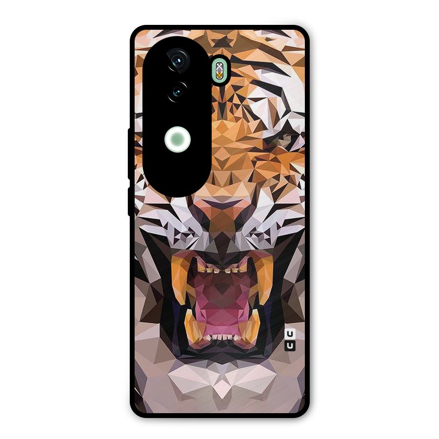 Tiger Abstract Art Metal Back Case for iQOO Z9s