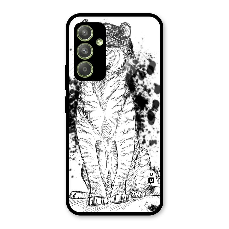 Tiger Wink Glass Back Case for Galaxy A54