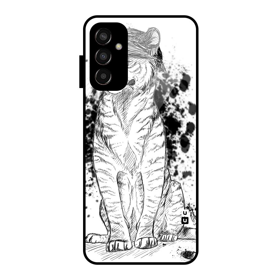 Tiger Wink Glass Back Case for Galaxy F13