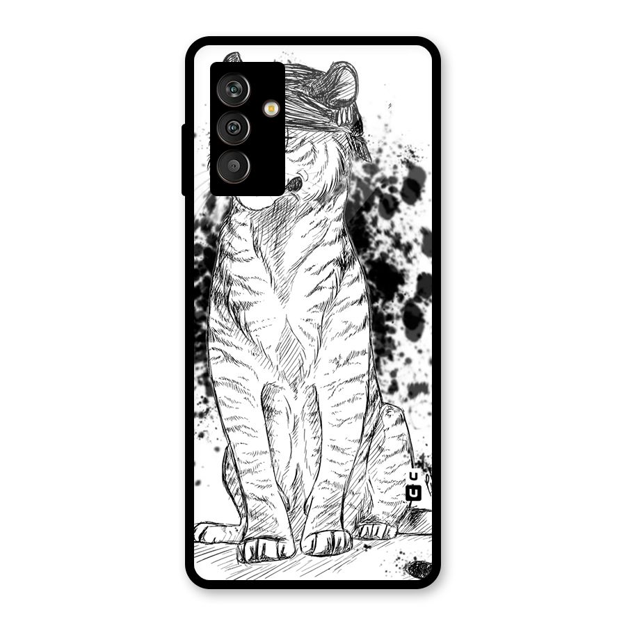 Tiger Wink Glass Back Case for Galaxy M13