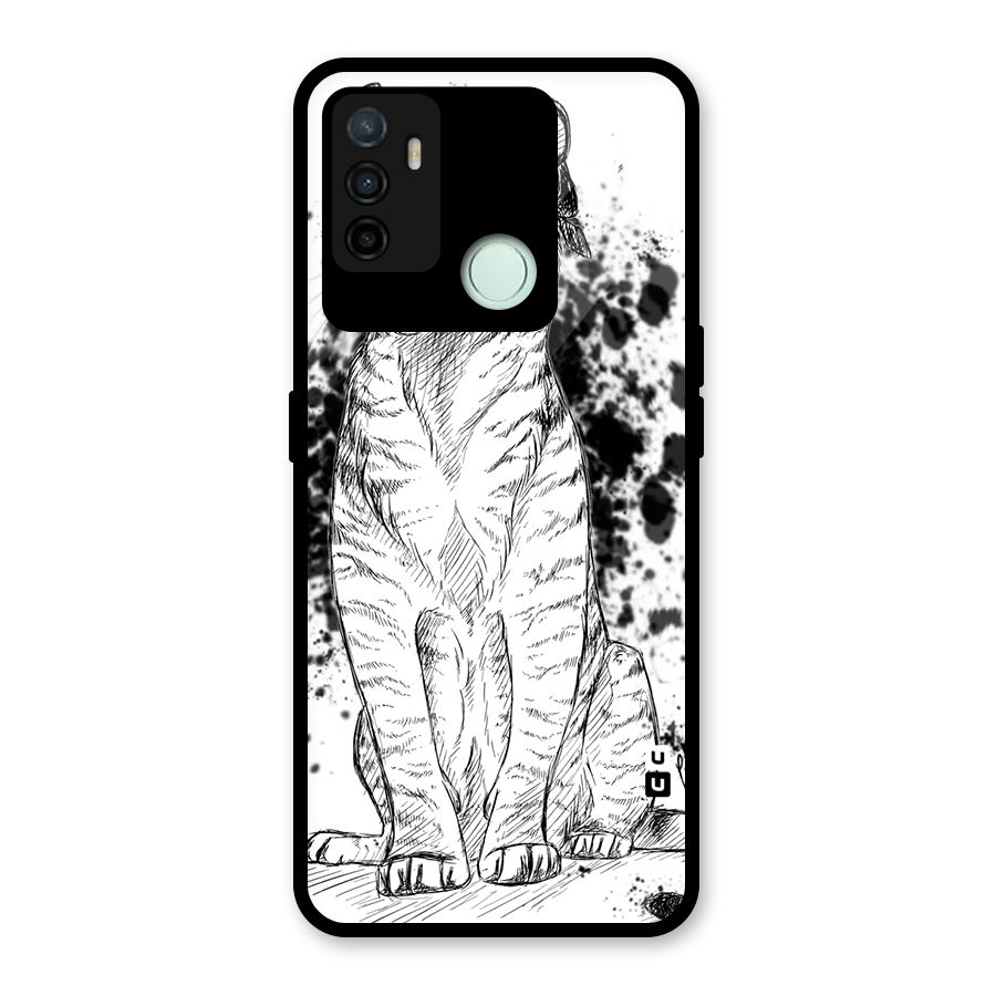 Tiger Wink Glass Back Case for Oppo A53