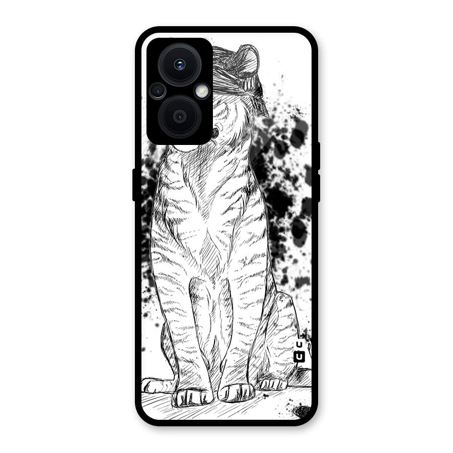 Tiger Wink Glass Back Case for Oppo F21s Pro 5G