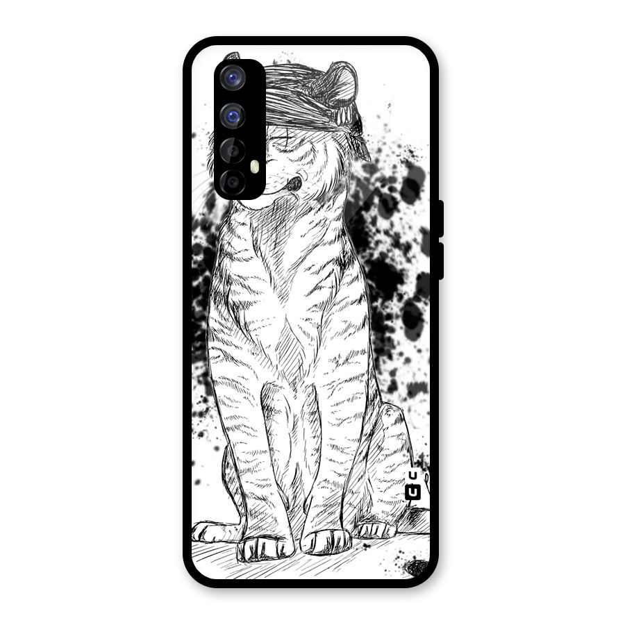 Tiger Wink Glass Back Case for Realme 7