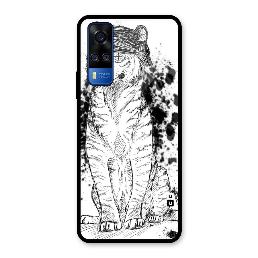 Tiger Wink Glass Back Case for Vivo Y31