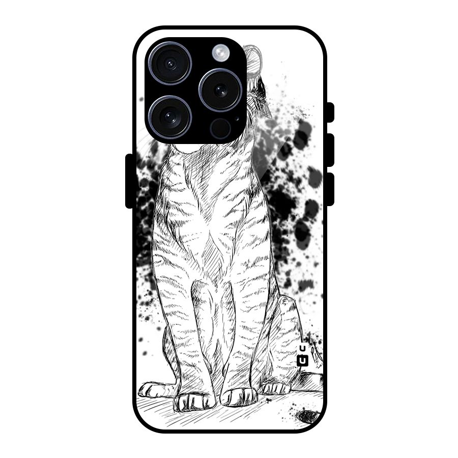 Tiger Wink Glass Back Case for iPhone 15 Pro