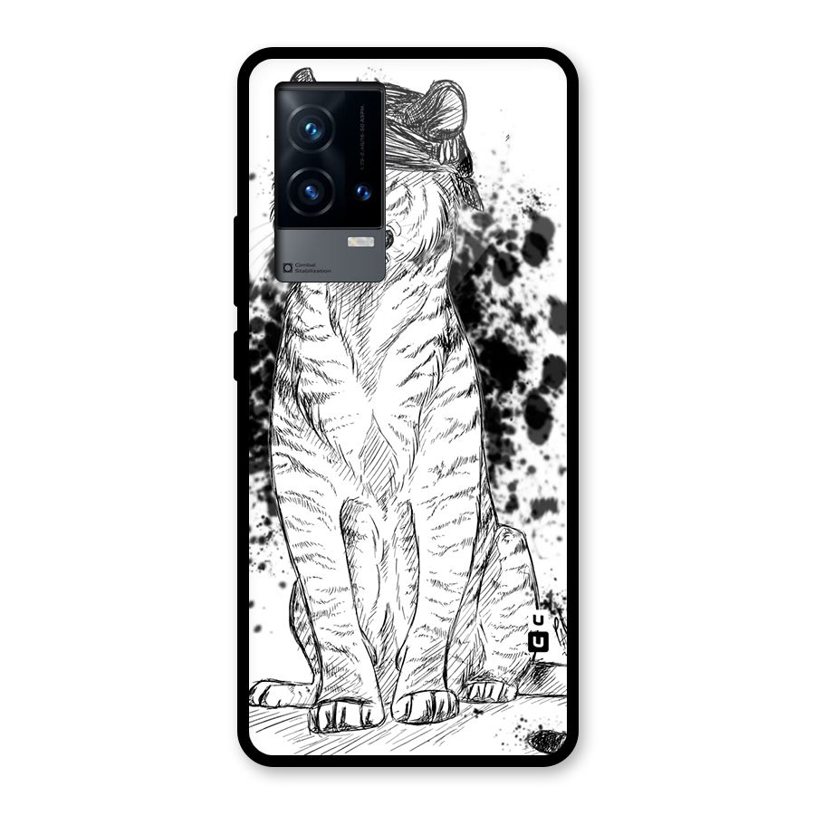 Tiger Wink Glass Back Case for iQOO 9 5G