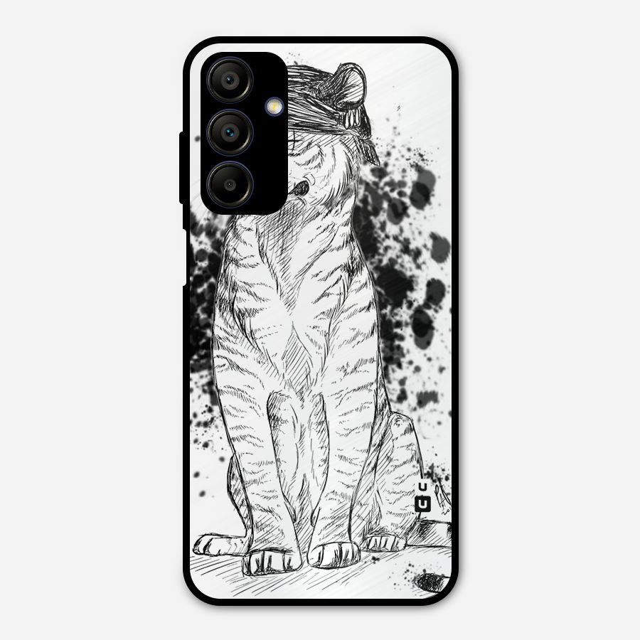 Tiger Wink Metal Back Case for Galaxy A15 5G