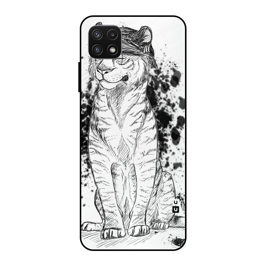 Tiger Wink Metal Back Case for Galaxy A22 5G