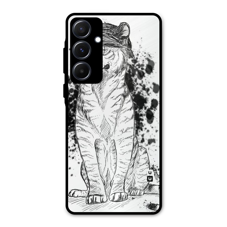 Tiger Wink Metal Back Case for Galaxy A55
