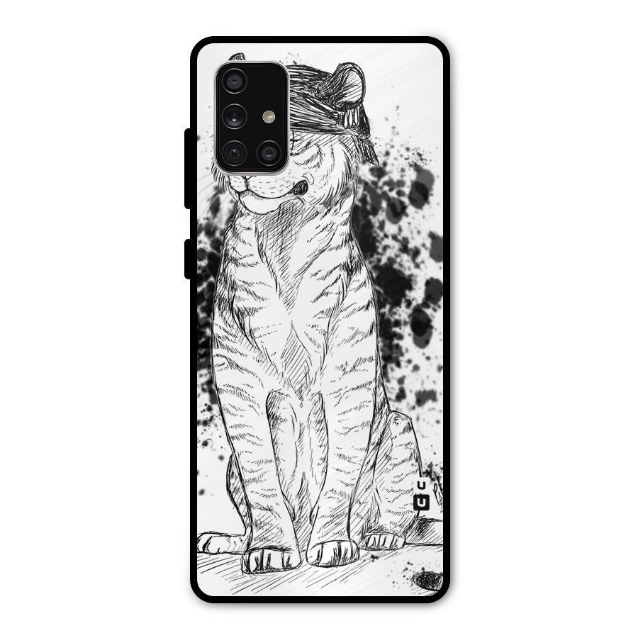 Tiger Wink Metal Back Case for Galaxy A71