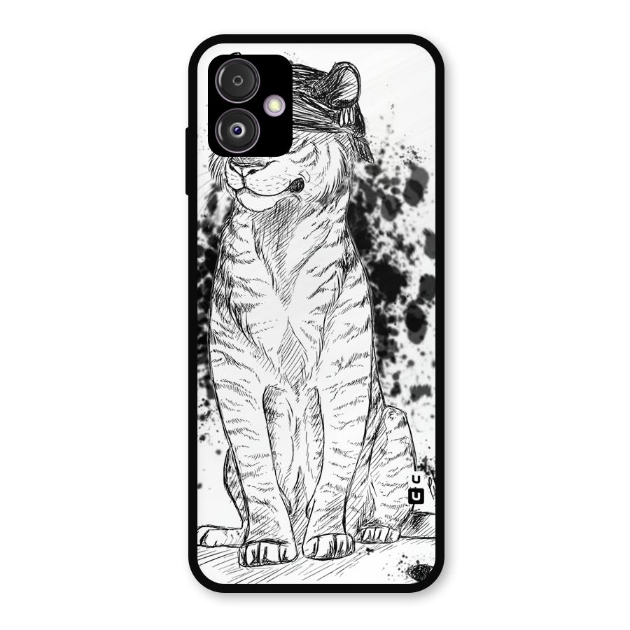 Tiger Wink Metal Back Case for Galaxy F14