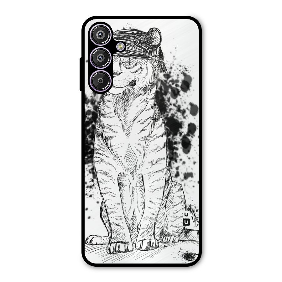 Tiger Wink Metal Back Case for Galaxy F15