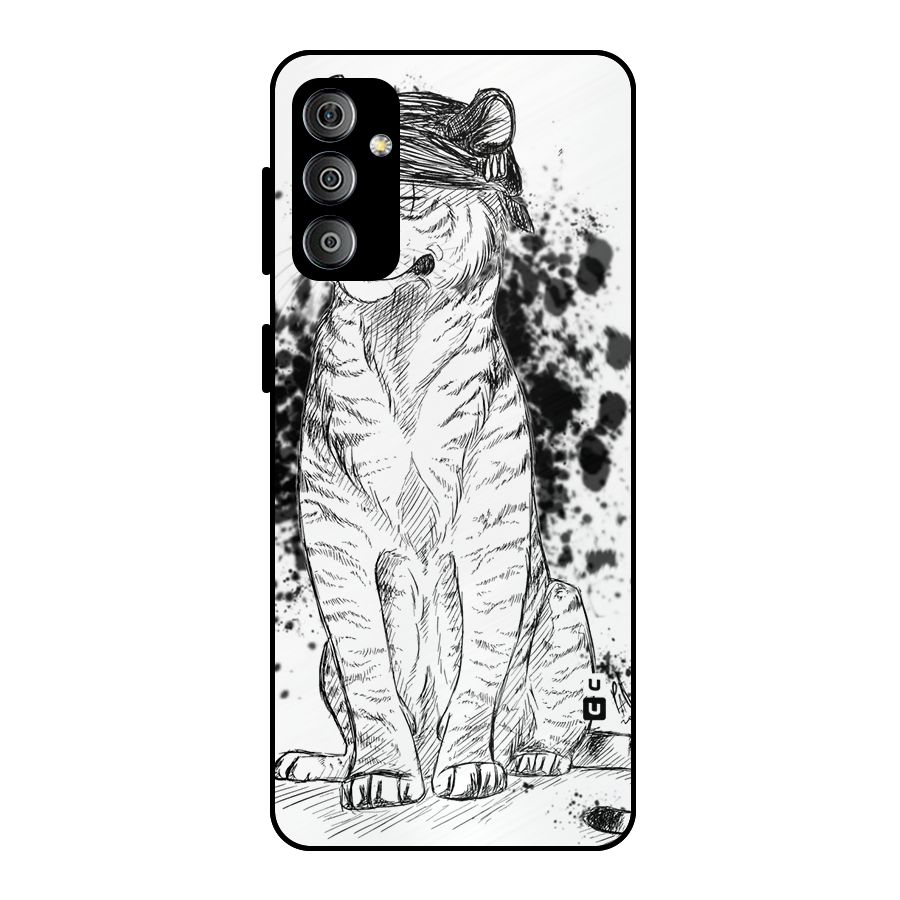 Tiger Wink Metal Back Case for Galaxy F23
