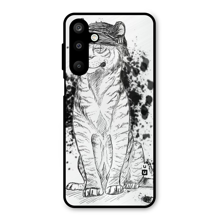 Tiger Wink Metal Back Case for Galaxy M16
