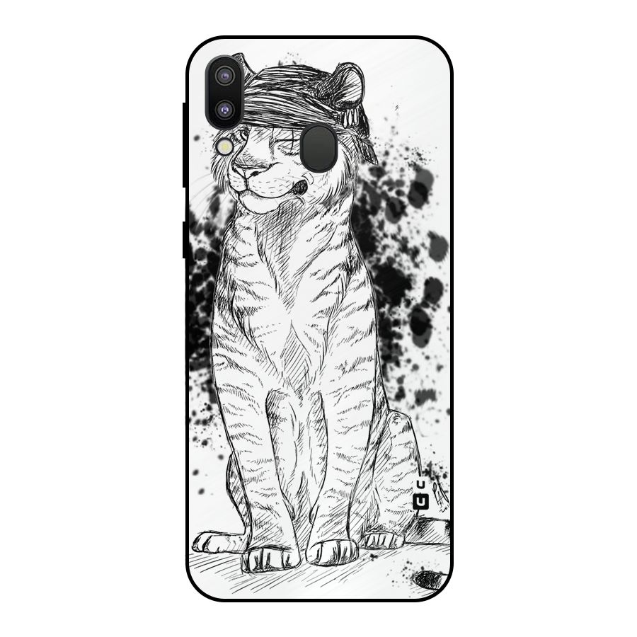 Tiger Wink Metal Back Case for Galaxy M20