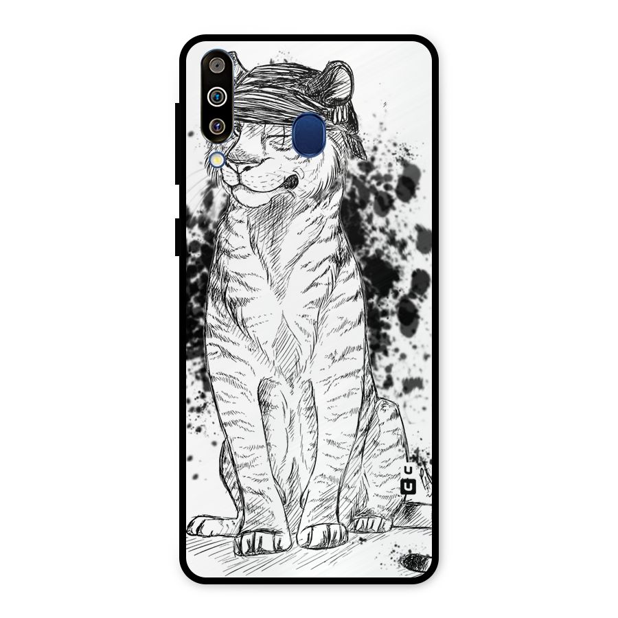 Tiger Wink Metal Back Case for Galaxy M30