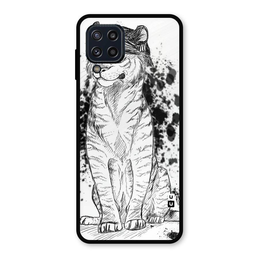 Tiger Wink Metal Back Case for Galaxy M32