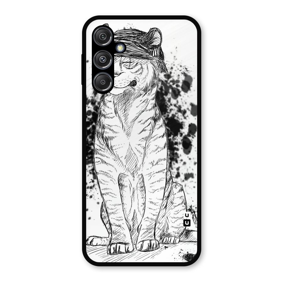 Tiger Wink Metal Back Case for Galaxy M34 5G