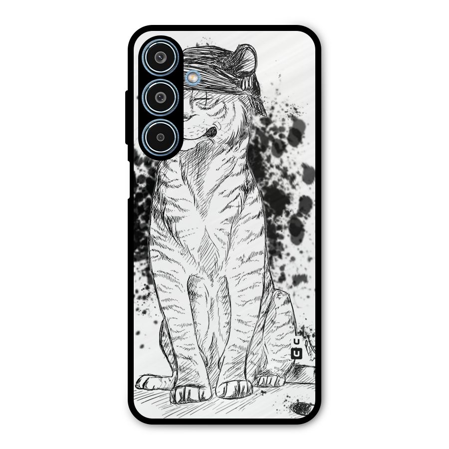 Tiger Wink Metal Back Case for Galaxy M35