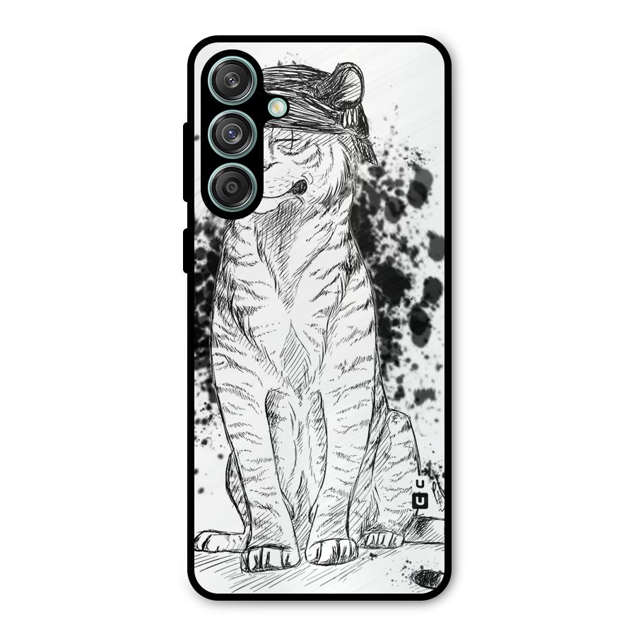 Tiger Wink Metal Back Case for Galaxy M55 5G