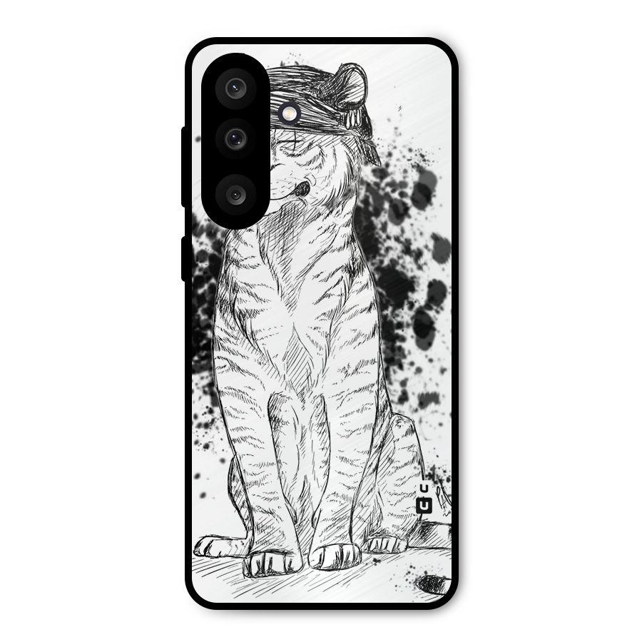 Tiger Wink Metal Back Case for Galaxy M56