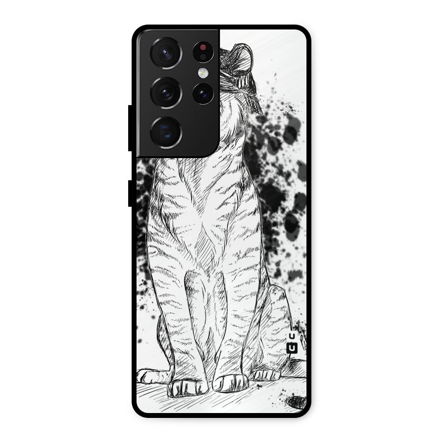 Tiger Wink Metal Back Case for Galaxy S21 Ultra 5G