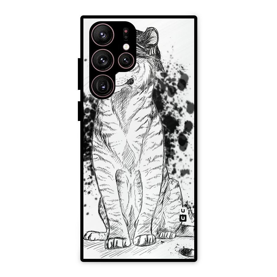 Tiger Wink Metal Back Case for Galaxy S22 Ultra 5G