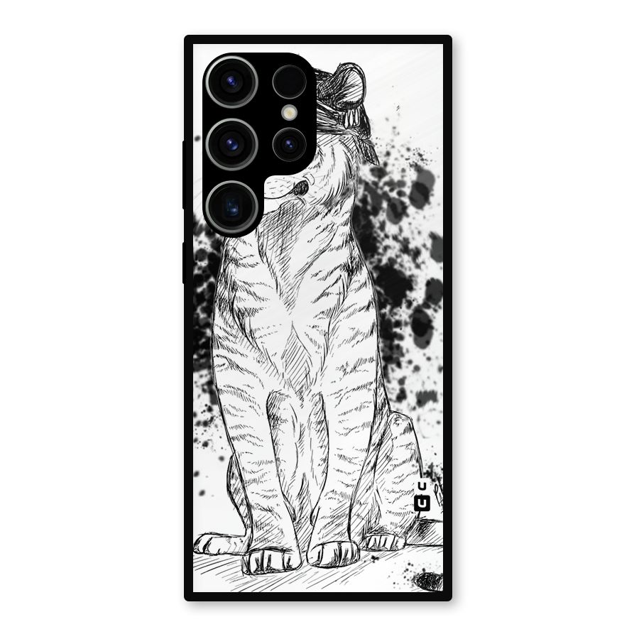 Tiger Wink Metal Back Case for Galaxy S23 Ultra