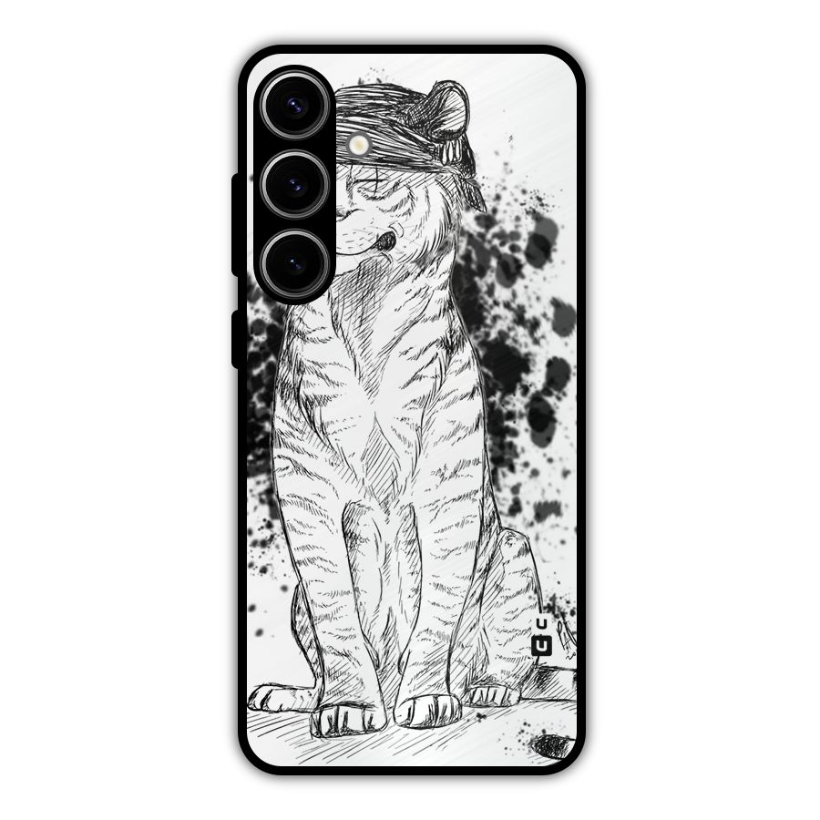 Tiger Wink Metal Back Case for Galaxy S24 Plus