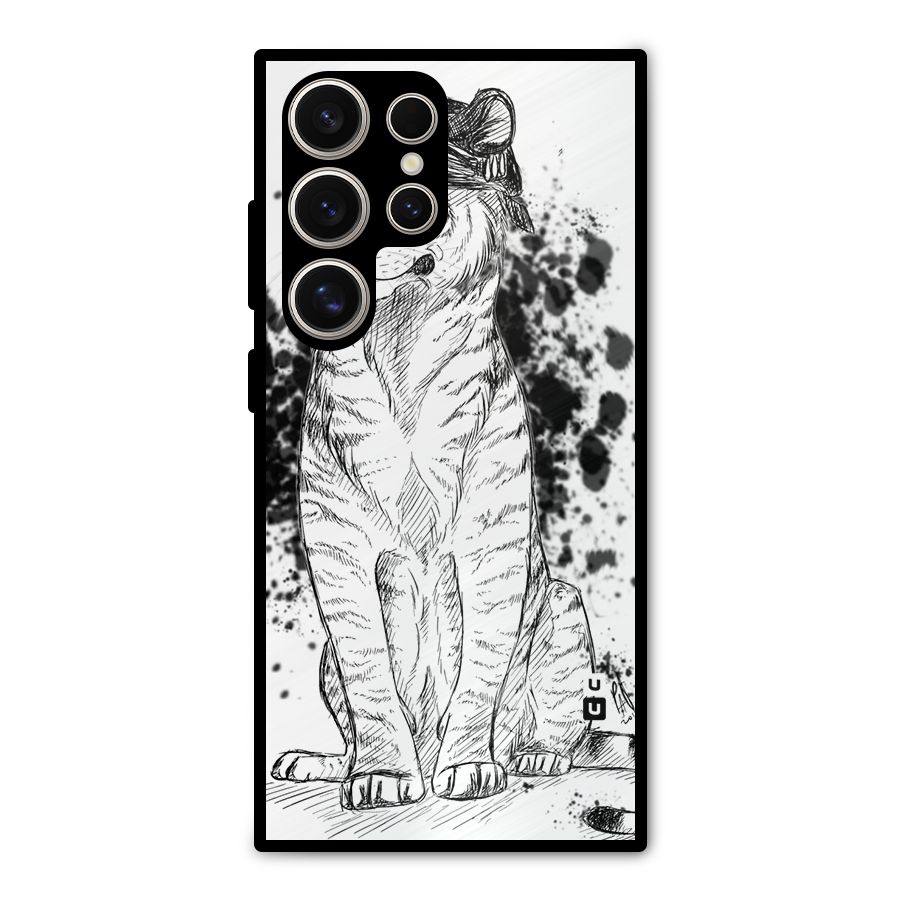 Tiger Wink Metal Back Case for Galaxy S24 Ultra