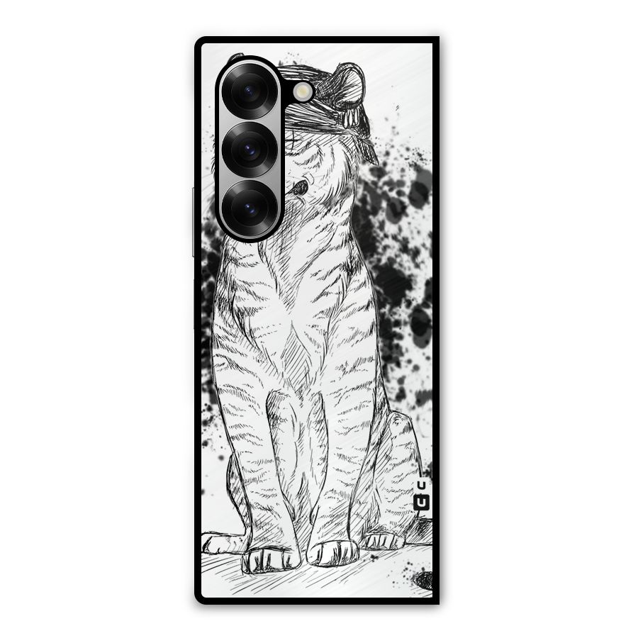 Tiger Wink Metal Back Case for Galaxy Z Fold6
