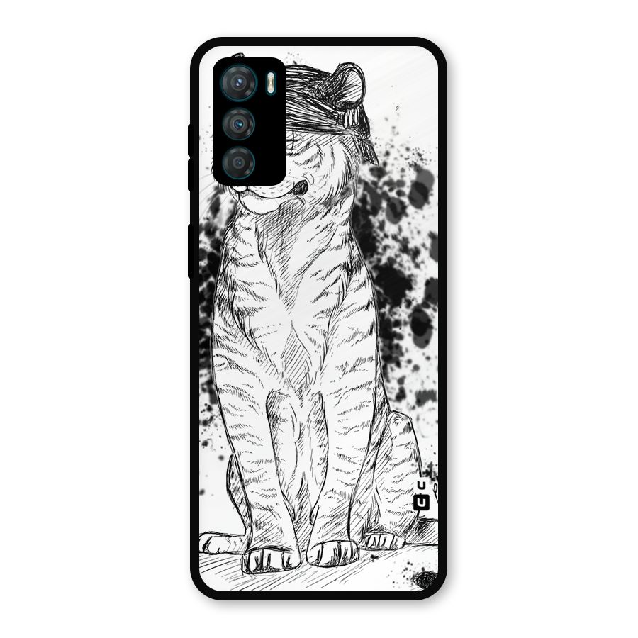 Tiger Wink Metal Back Case for Moto G42